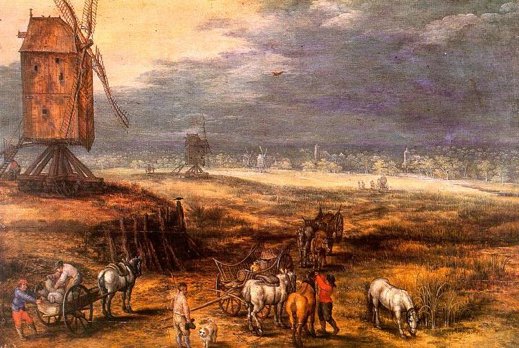 Jan Brueghel Landscape with Windmills china oil painting image
